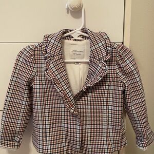 Janie and Jack Multicolor Checkered Kids Blazer